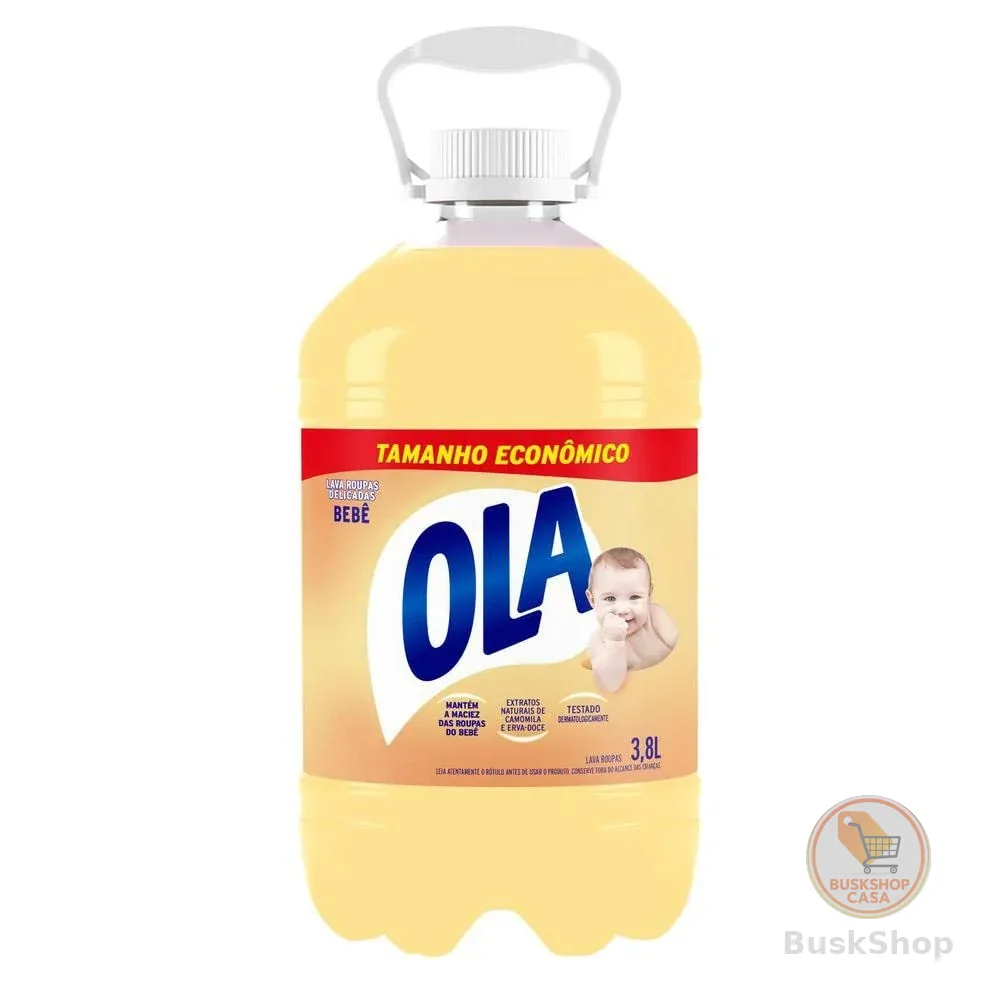 Sabão Líquido Ola Bebê para Roupas Finas e Delicadas 3,8l