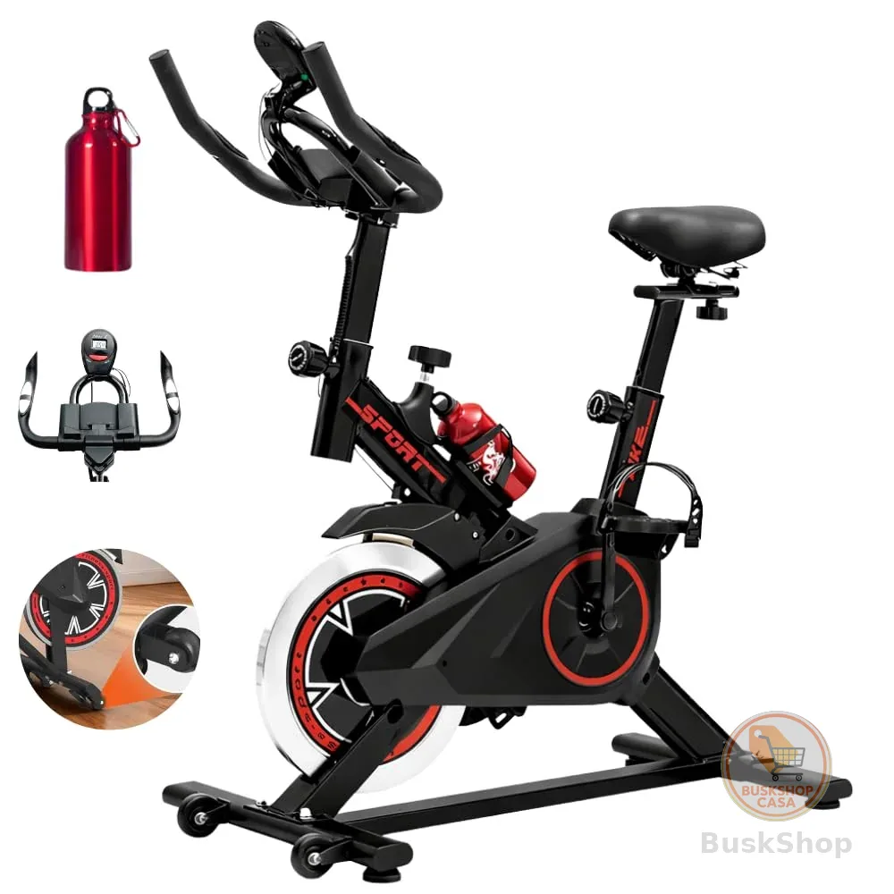 Bicicleta Ergométrica Bike Spinning para Treino em Casa e Academia, Silenciosa, Ajustável e Confortável, Ideal para Cardio e Emagrecimento – Linha Fitness Premium