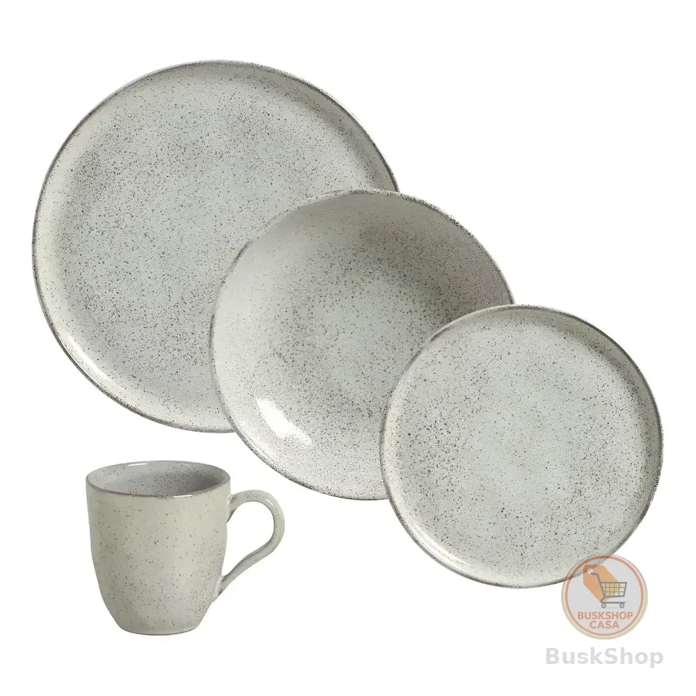 Aparelho De Jantar 16 Peças Porto Brasil Stoneware Bio Pistache Verde Verde Menta