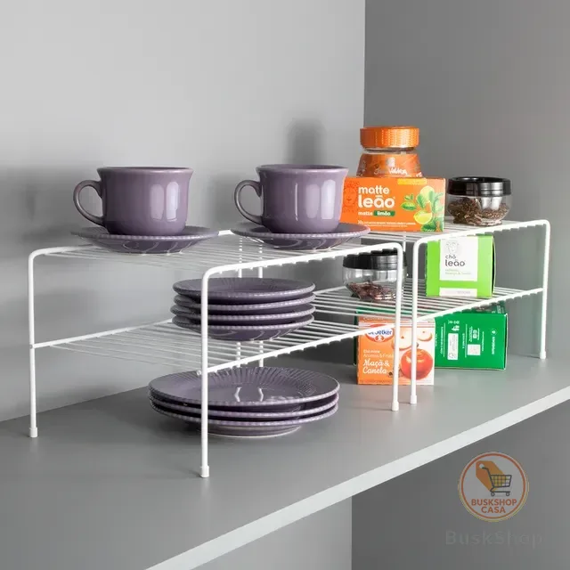Prateleira Divisora Dupla Cozinha 2 Unid Armário 32cm