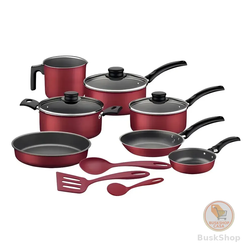 Jogo De Utensílios De Cozinha Tramontina Vermelho Turim De 10 Peças Com Acessórios