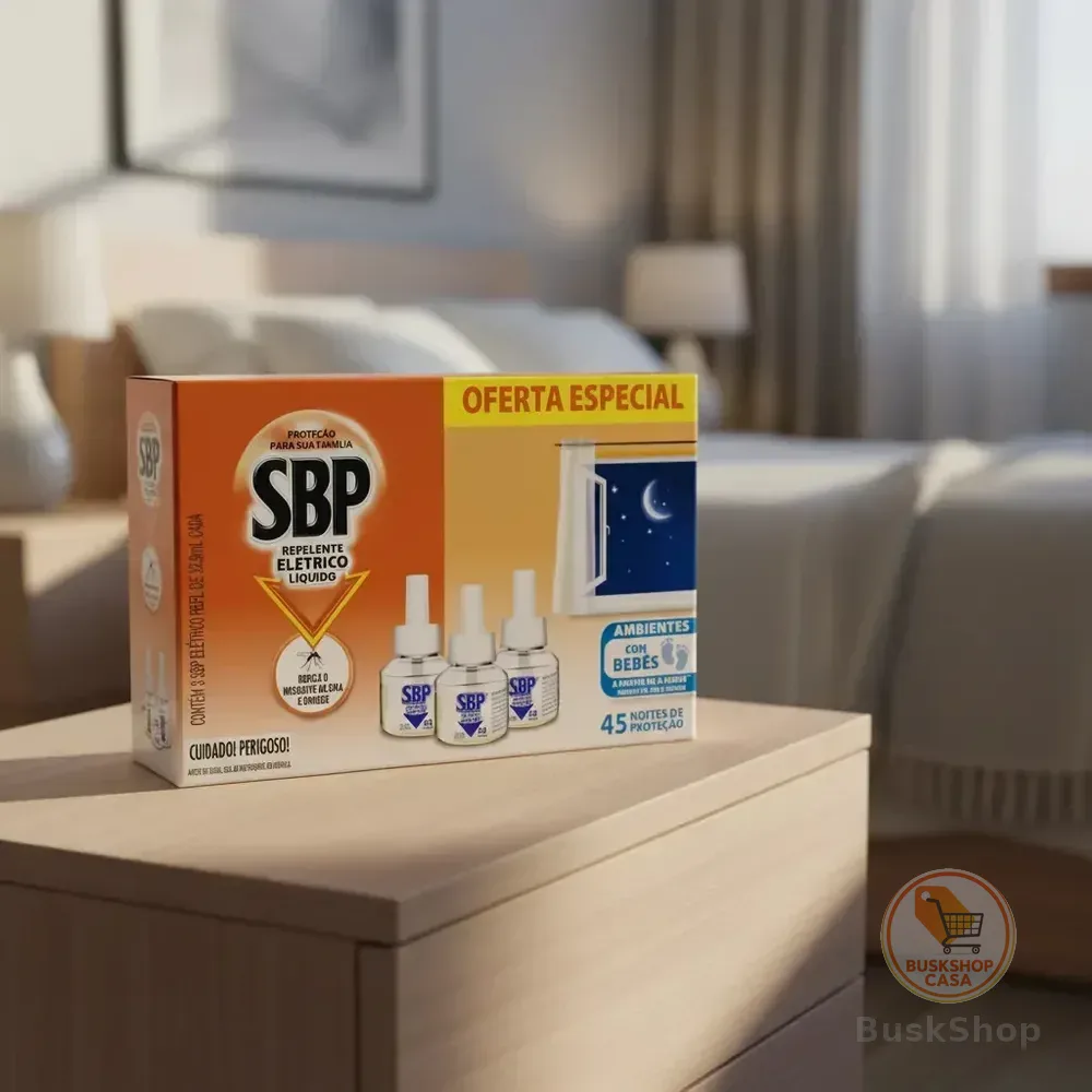 Repelente Líquido Refil Elétrico 3 Unidades 32,9ml Cada Sbp
