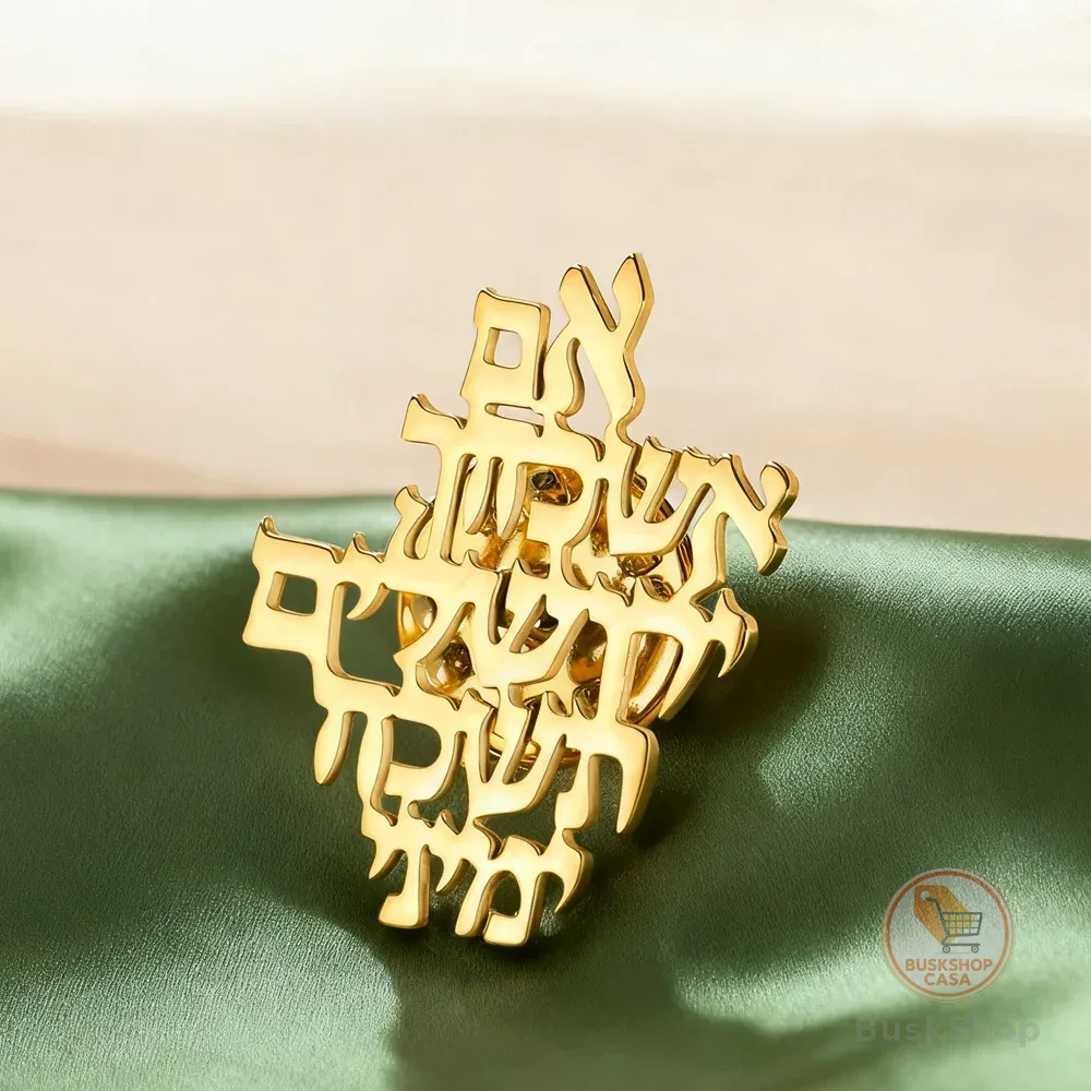 Dawapara Broches e Alfinetes de Lapela Hebraicos com Temas de Jerusalém, Oração e Bíblicos, Judaica, Presente de Hanukkah, Joias de Aço Inoxidável