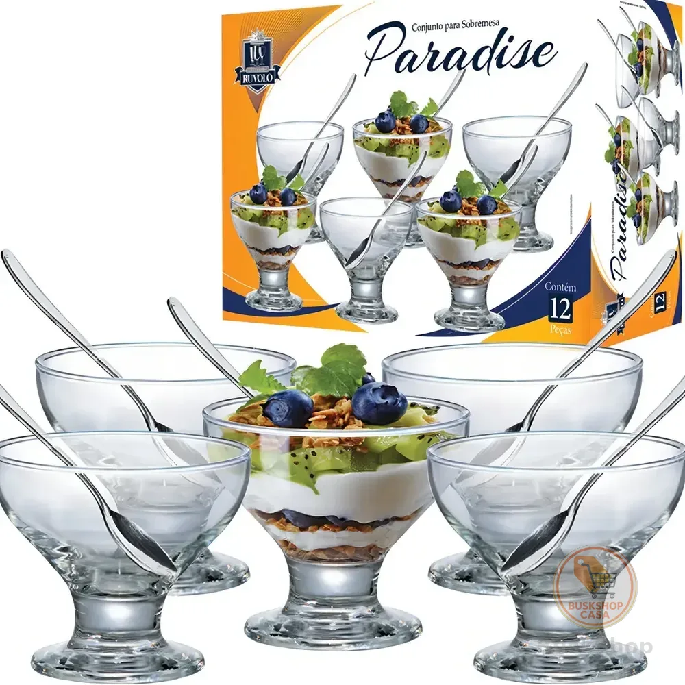 Jogo De Taça De Sobremesa Paradise Com 12 Peças - Ruvolo