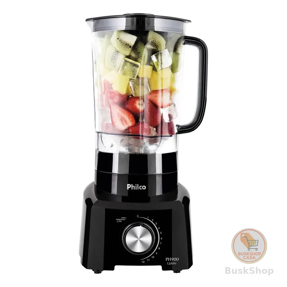 Liquidificador Philco 1200w 3l 12 Velocidades Preto Ph900 220v