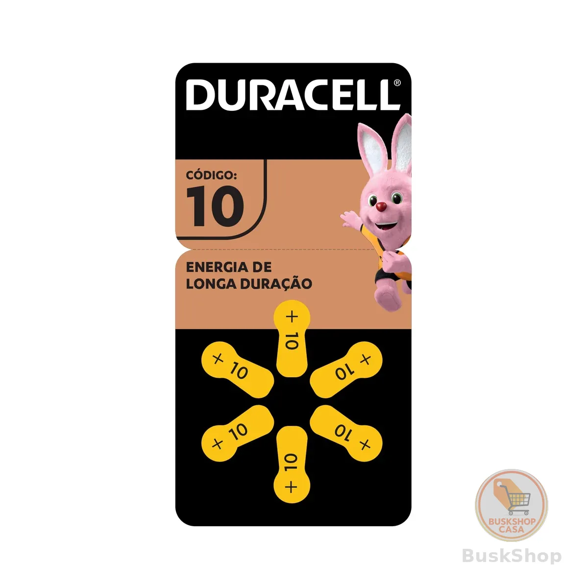 Duracell Pilhas Auditivas Nº 10 Pack 6 Unidades – Alta Performance para Aparelhos Auditivos