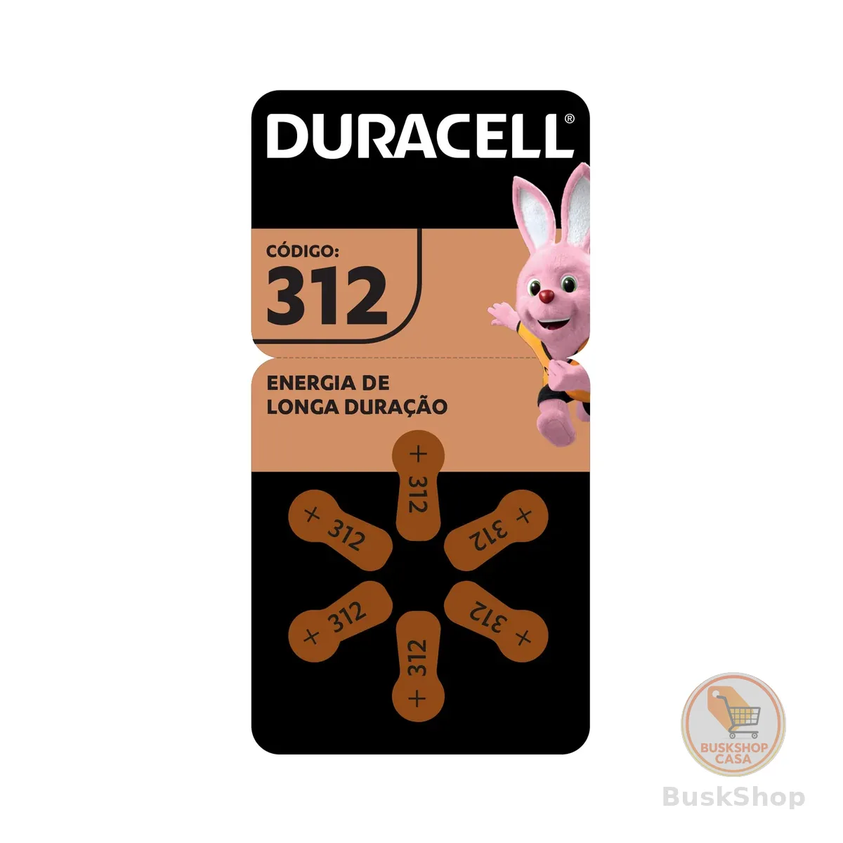 Duracell Pilha Auditiva Nº 312 Com 6 Unidades – Alta Performance para Aparelhos Auditivos