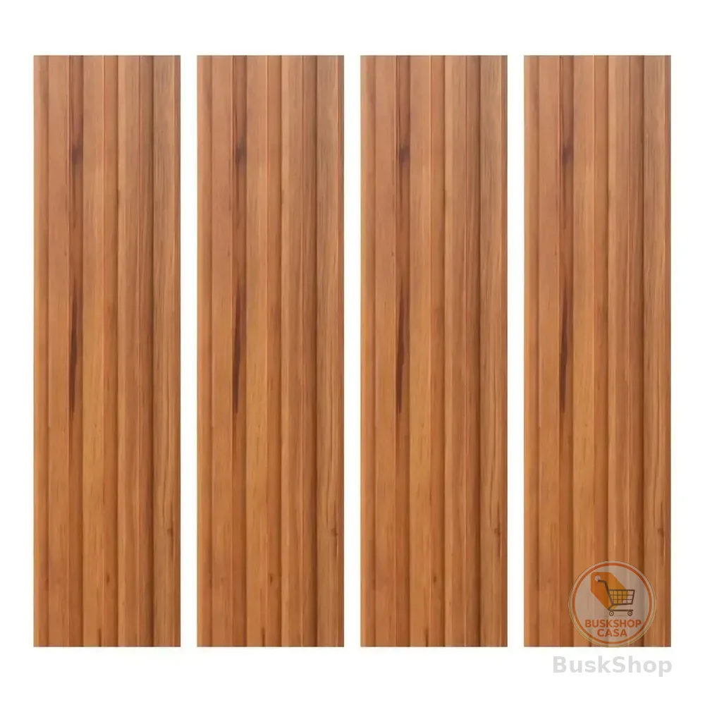 Painel Ripado Lâmina 16cm X 2,90m Ecológica Á Prova D'água Cor Freijo Painel Ripado Poliestireno