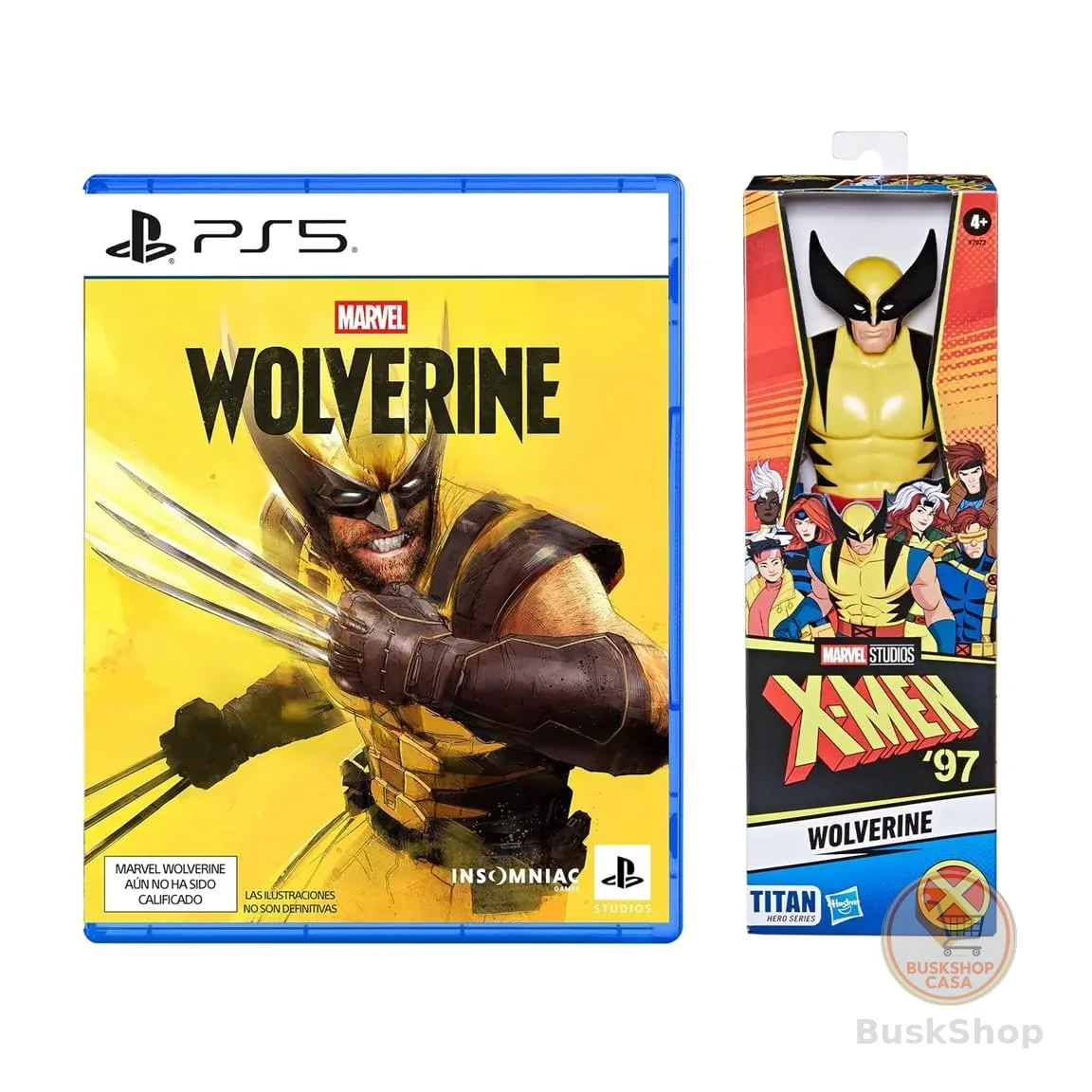Kit Marvel's Wolverine PlayStation 5 + Boneco Wolverine Marvel Titan Heroes X-Men