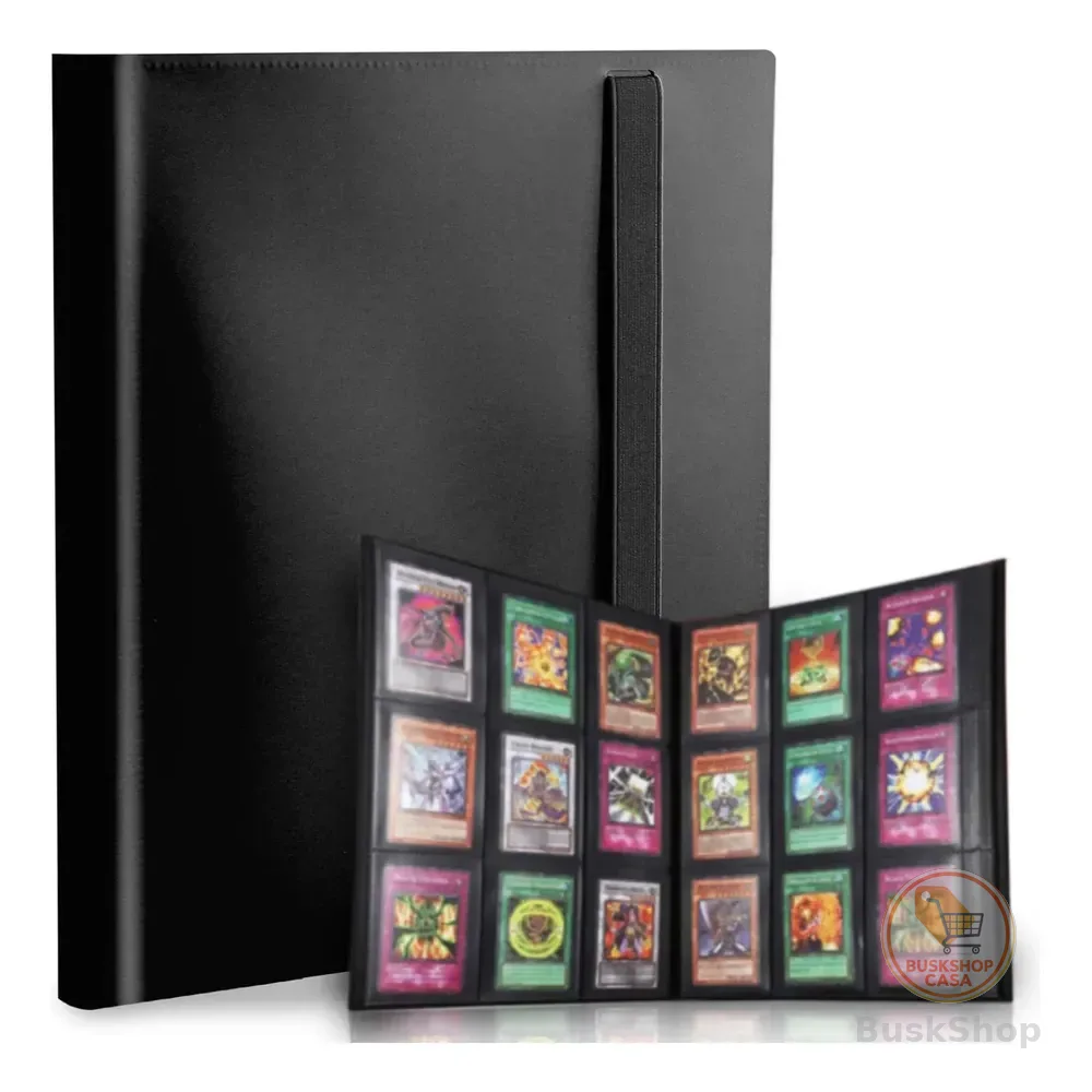 Fichário Álbum Para Cartas Pokémon - 360 Cartas Pasta Otug Preto