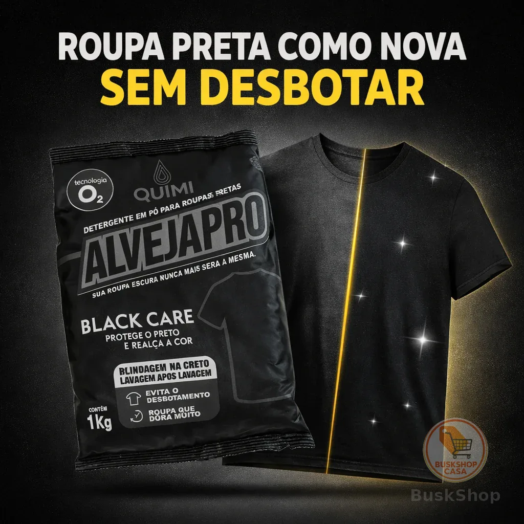 Detergente Roupa Preta Protege O Preto | Realça A Cor | Evita Desbotamento 1kg AlvejaPro Oficial