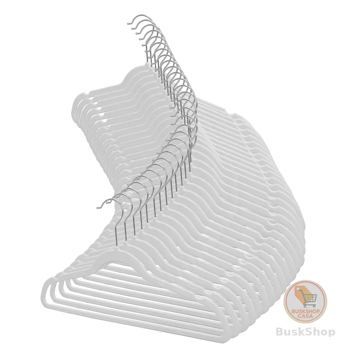 Kit 50 Cabides de Veludo 360° Antideslizante Kit Cabide para Roupas Camiseta Calça