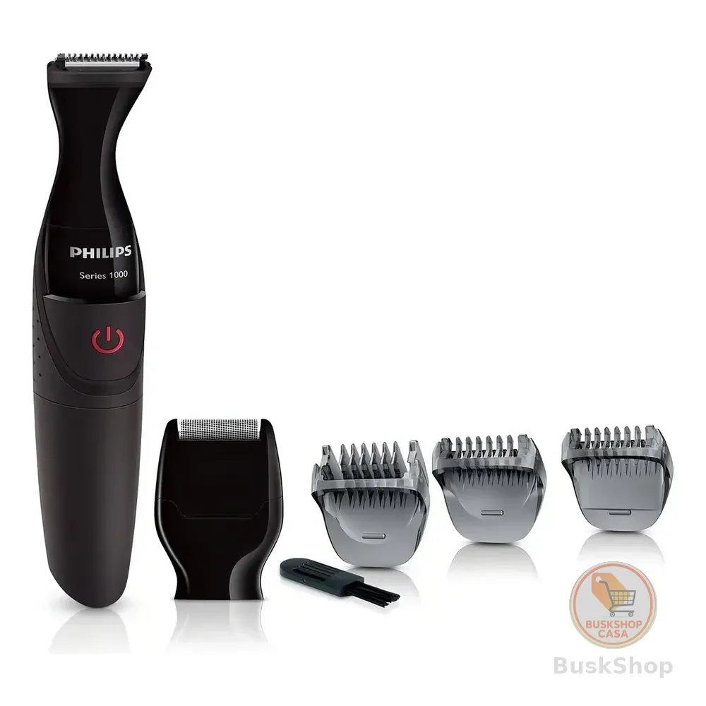 Aparador De Barba Series 1000 Mg1100 À Pilha Philips Preto/vermelho 127/220v