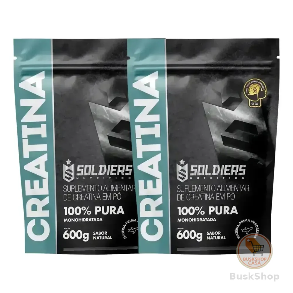 Creatina Monohidratada 1200g Soldiers Nutrition 100% Pura Sem Sabor