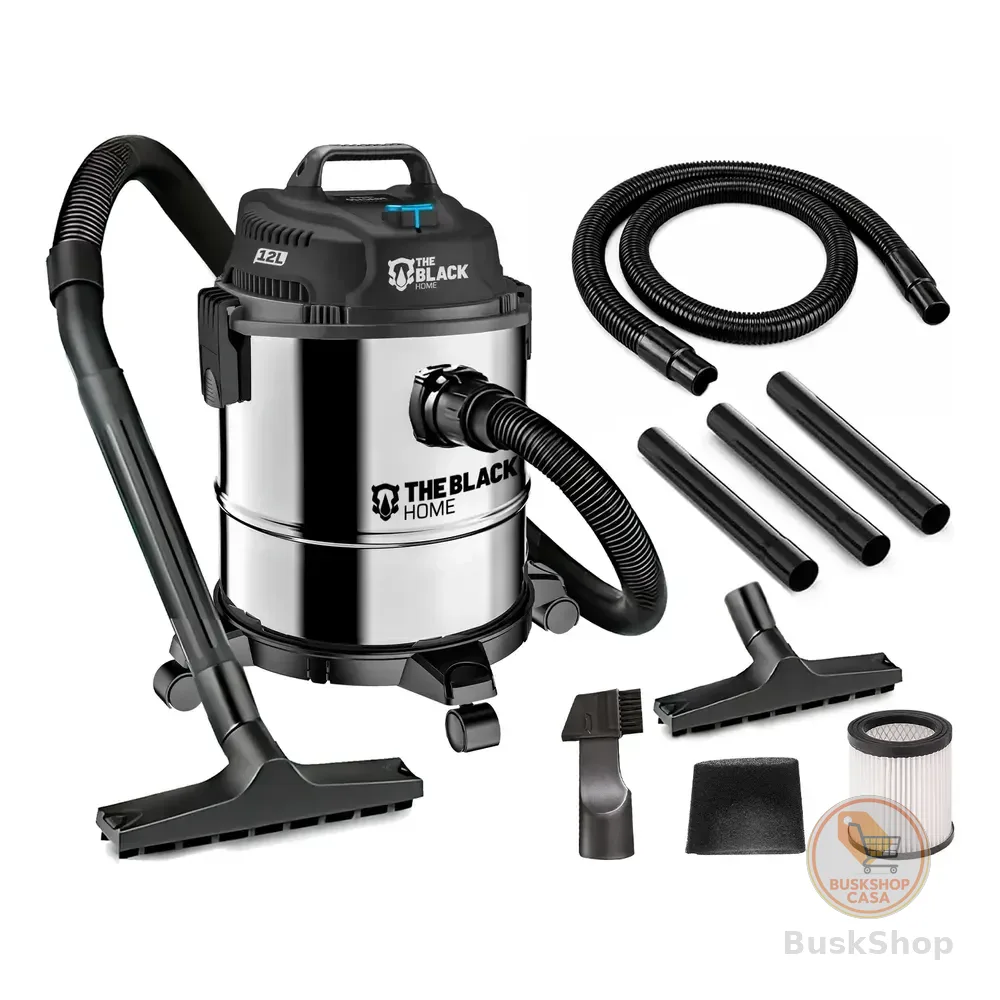Aspirador De Pó Inox 12 Litros Turbo Versátil Eletroportátil Prateado 220v