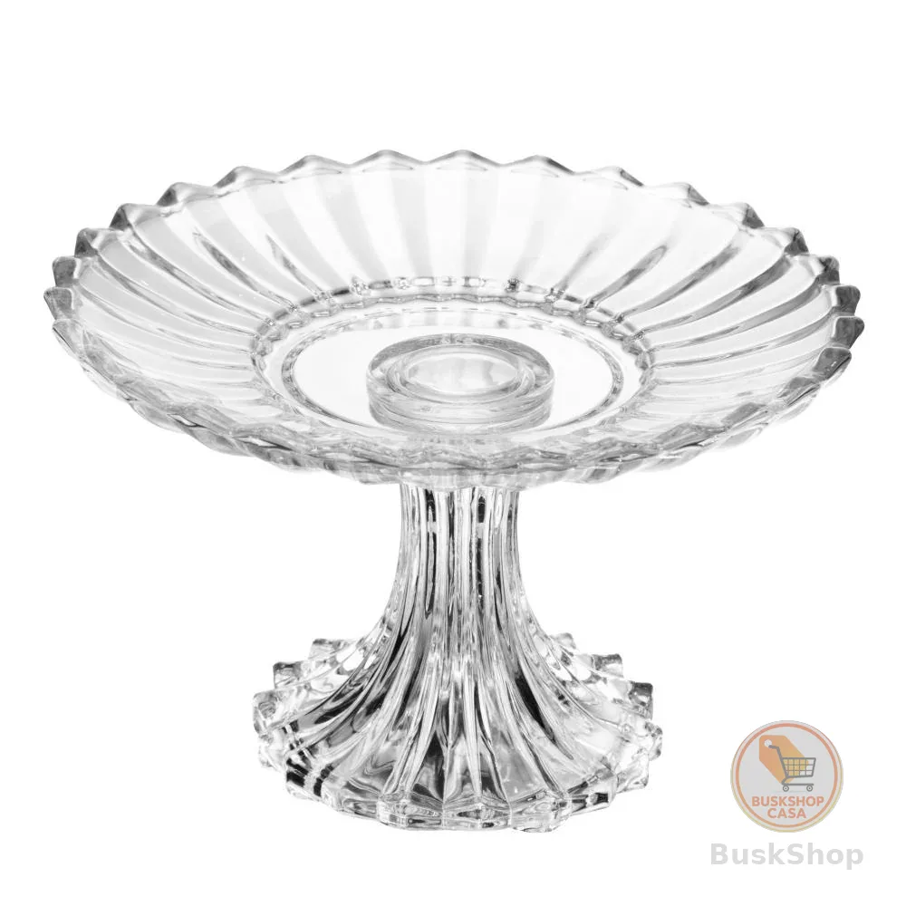 Prato com Pé para Doce Cristal Geneva 16cm Luxo - Wolff