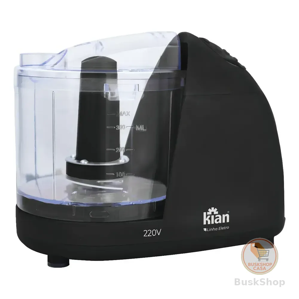 Processador De Alimentos Mini 500ml Elétrico Kian 24233 -127 Preto/cinza 127v