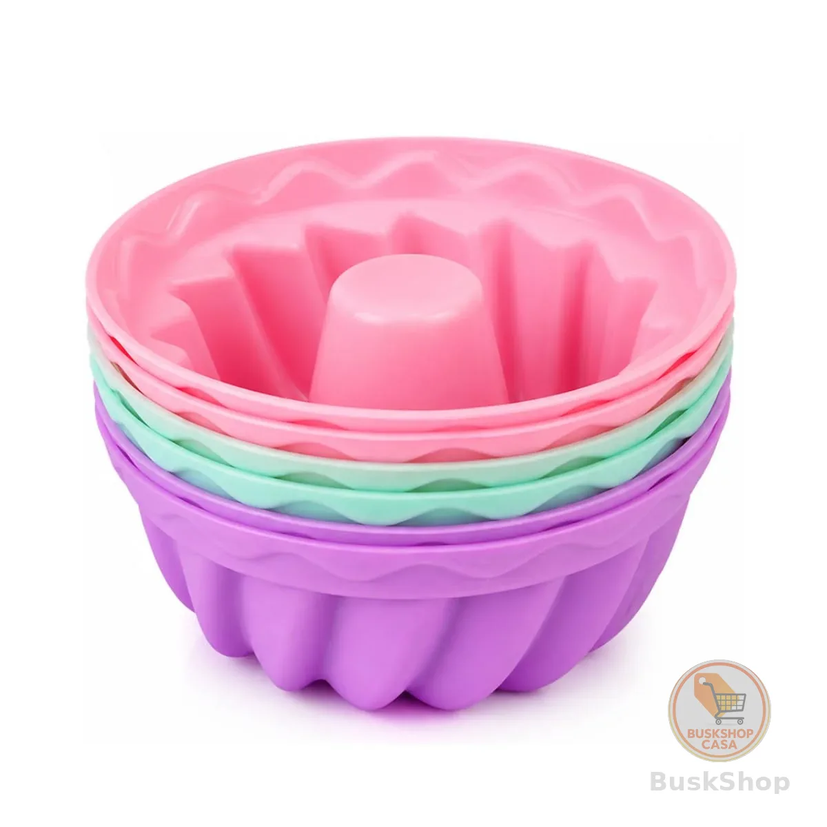 Kit 6 Formas de Cupcake de Silicone Antiaderente Reutilizável Ideal para Receitas Muffim Mini Forma de Cupcake Bolo Pudim Flan Forminha Torta Empada Microondas Forno Assadeira Air Fryer Freezer