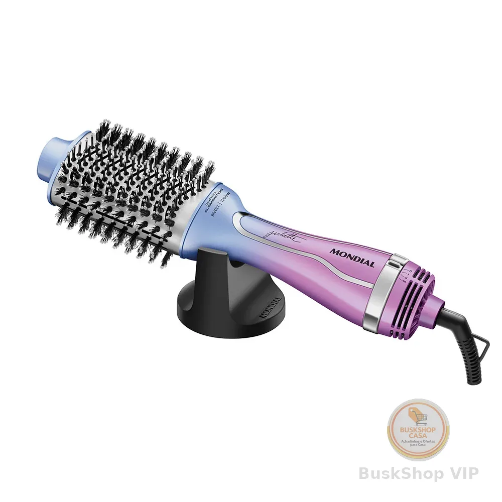 Escova Secadora Mondial By Juliette 3 EM 1 1300W ES-JU-03 Azul/Rosa Bivolt 