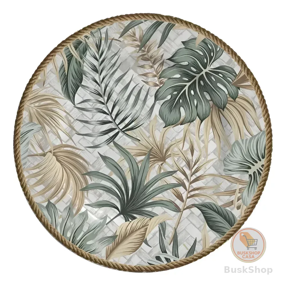 Conjunto De Pratos Sobremesa Eudora Alleanza Verde-claro/bege Florido
