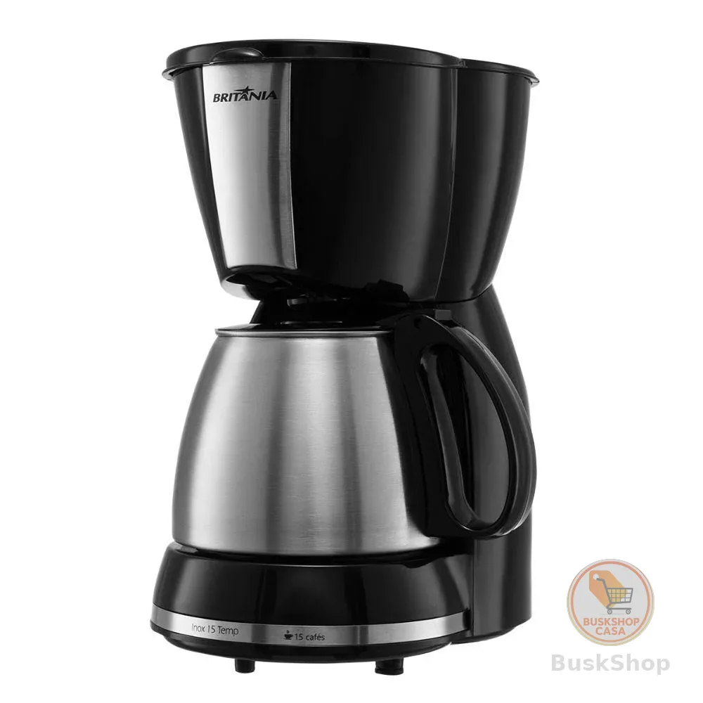CAFETEIRA BRITANIA 15X TERMICA PRETA/INOX