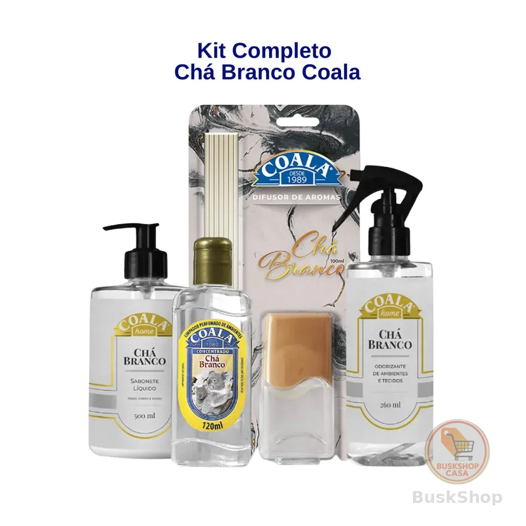 Kit de Limpeza Chá Branco Coala Home -  4 itens