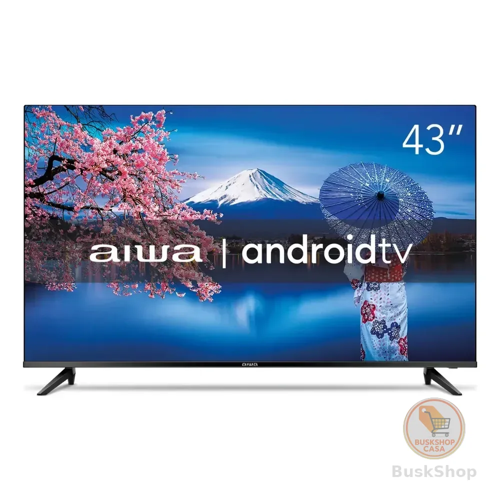 Smart Tv Aiwa 43 Android Full Hd Borda Ultrafina Hdr10 Dolby Áudio Aws-tv-43-bl-02-a