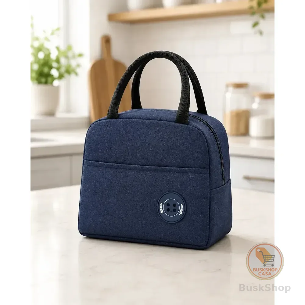 Lancheira Térmica Academia Trabalho Escola Fitness Bolsa Adulto E Infantil Unissex Marca Lemon Shark Cor Azul
