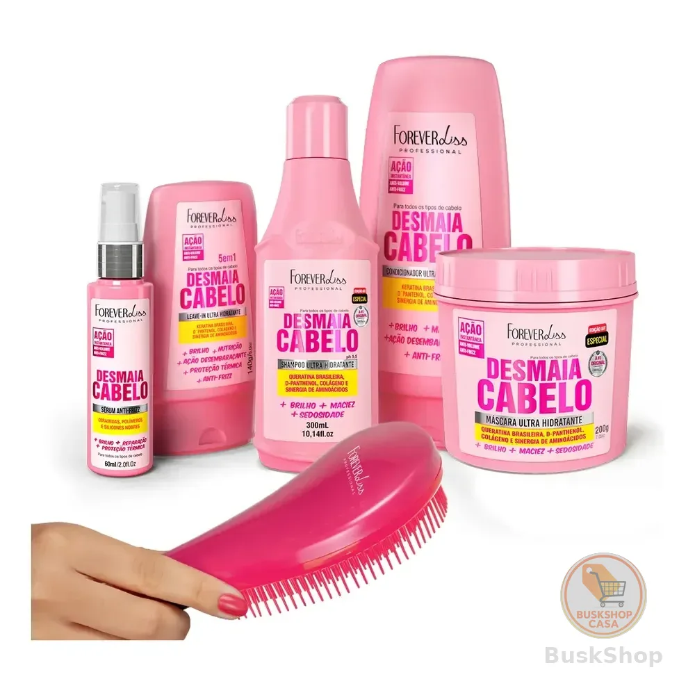 Kit Desmaia Cabelo Completo Ganhe Escova De Pentear