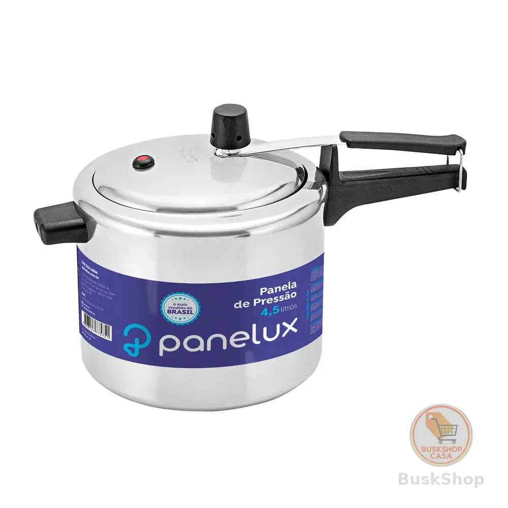 Panela de Pressão Panelux Classic Polida Prata 4,5L