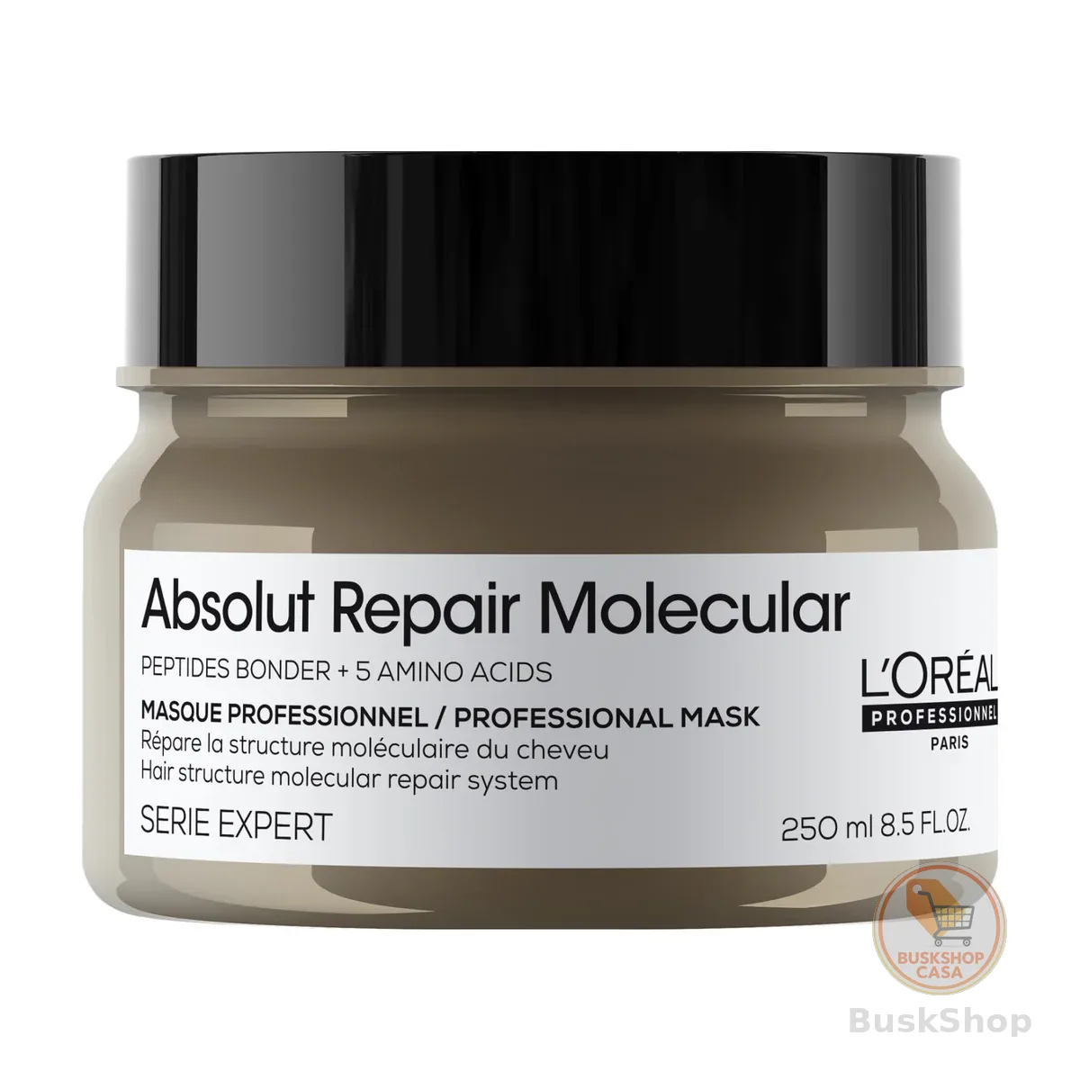 L'Oréal Professionnel Máscara Absolut Repair Molecular, Repara os Danos & Recupera a Força, Maciez & Desembaraço, Para cabelos danificados e muito danificados