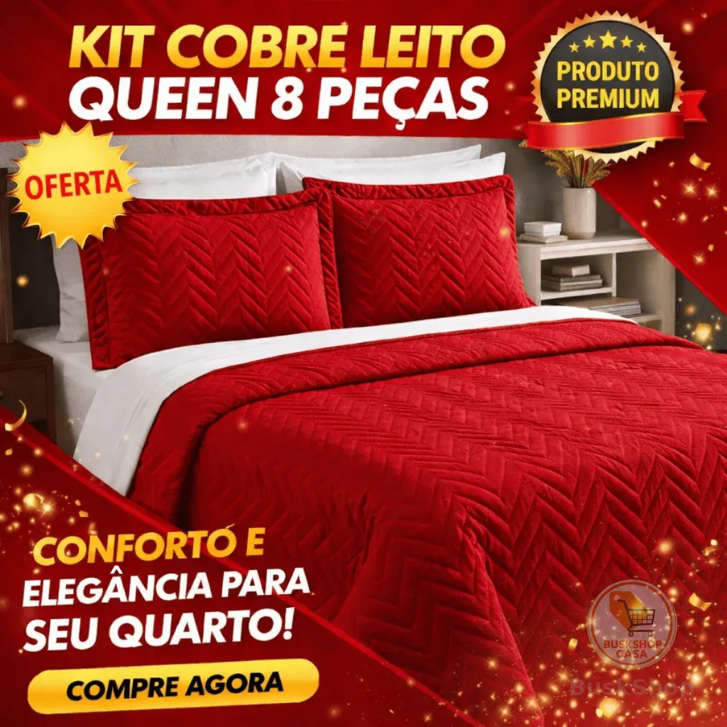 Kit Cobre Leito Queen 3 Peças Matelado Premium Cama Box Costurado Porta Travesseiro Diversas Cores