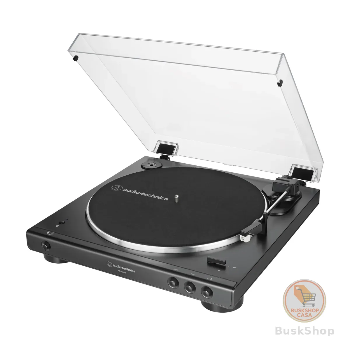 Toca-Discos Audio-Technica Sem Fio com acionamento automático por correia (Belt-Drive) AT-LP60XBT-BK, Preto, Bivolt 120/240V