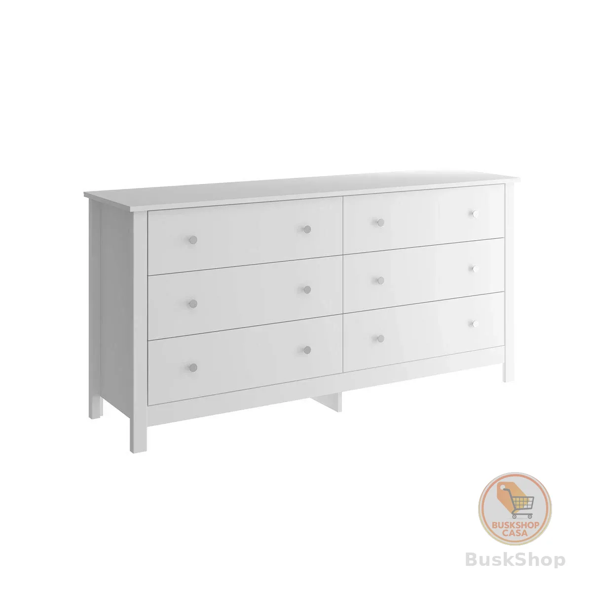 Cômoda Ditália 6 Gavetas Dm-221 Branco
