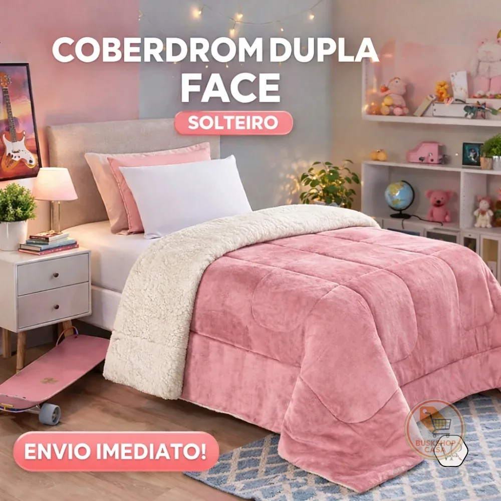 Coberdrom Edredom Coberta Cobertor La Carneiro SOLTEIRO Sherpa Dupla Face Manta Felpuda Everest  Cor Lisa