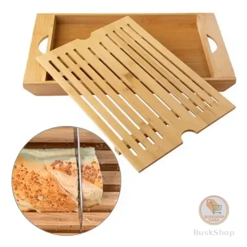 Migalheira Tábua Para Corte De Pães E Bolos Bandeja Bambu Madeira