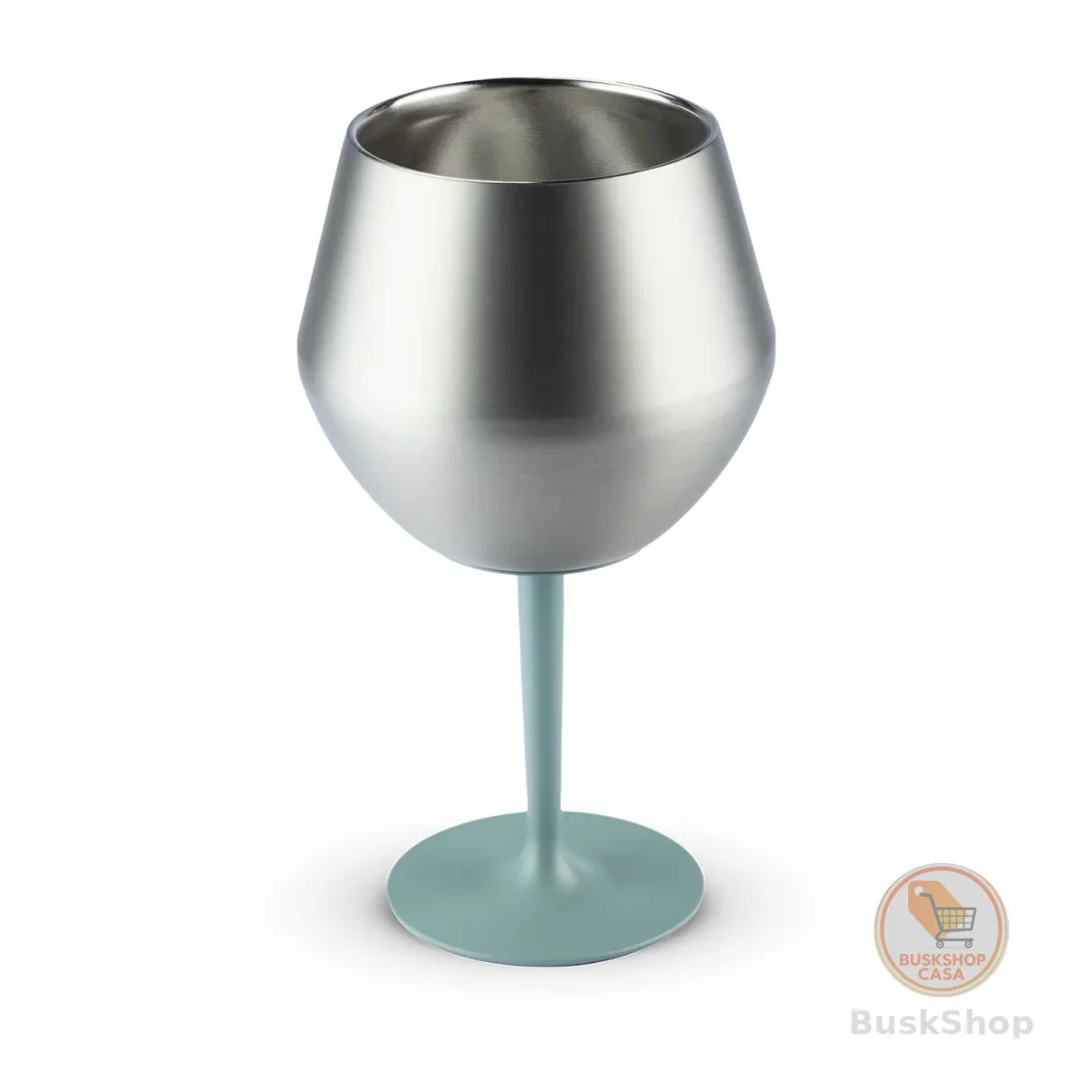 Taça Térmica A Vácuo 410Ml 2-Em-1 Inox Haste Rosqueável Removível Copo E Taça Parede Dupla Isolante Antiderrapante Ideal Para Gin Vinho Drinks Viagem E Churrasco (INOX)