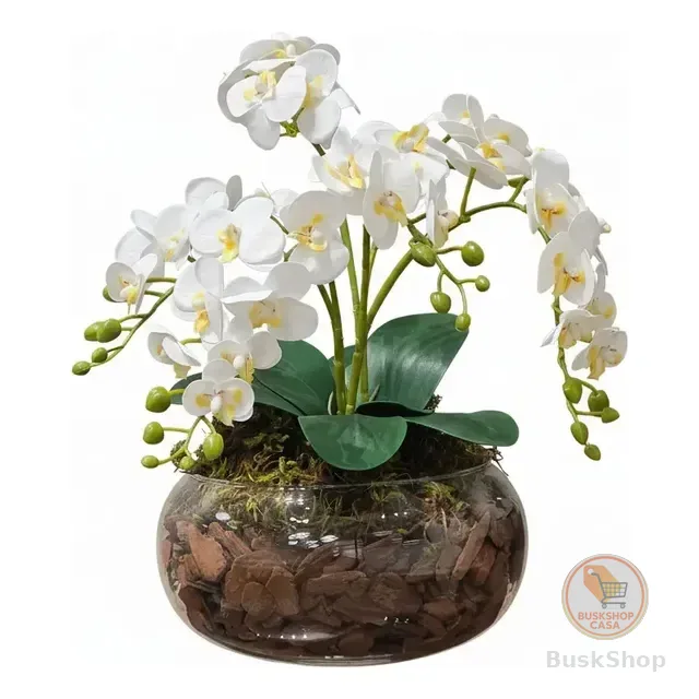 Arranjo Orquidea Flores Artificial Decorativa Centro De Mesa