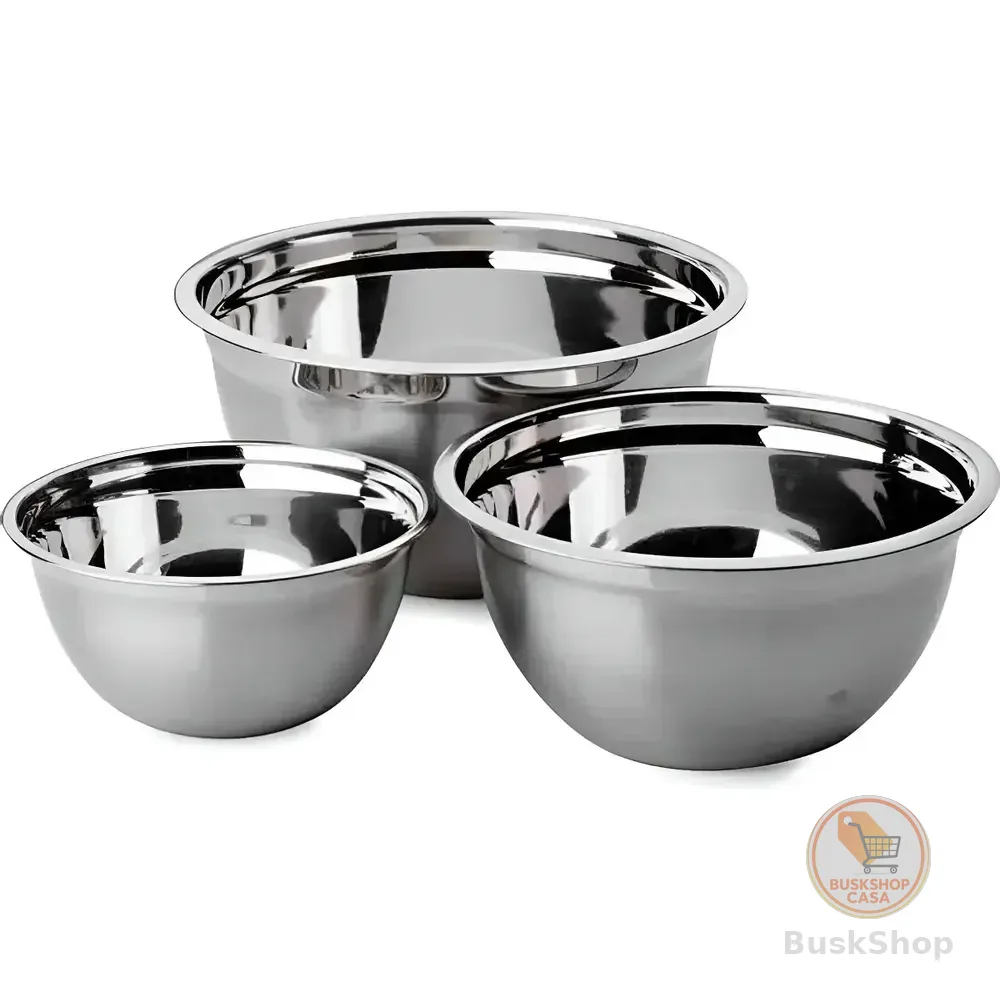 Conjunto De Tigelas Brinox 3pçs Suprema Em Inox - 2107/100