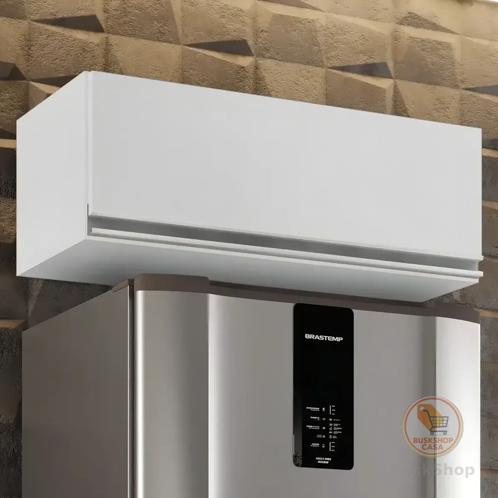 Armário Cozinha Aéreo Para Geladeira 70cm Texas Branco - Lumil Móveis