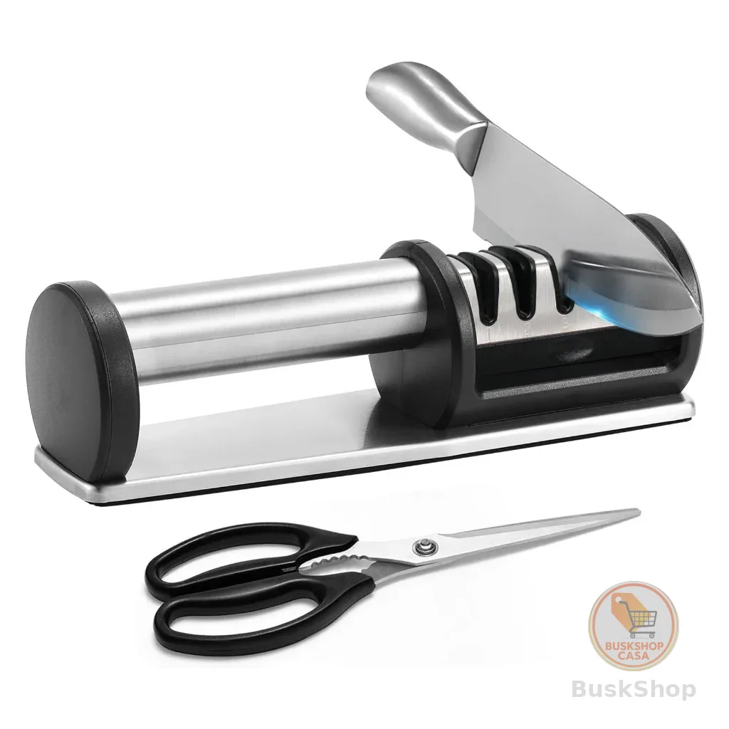 Lumai Afiador de Facas Detroit Amolador Manual Tesouras Tungstênio Aço Inox Cozinha Portátil