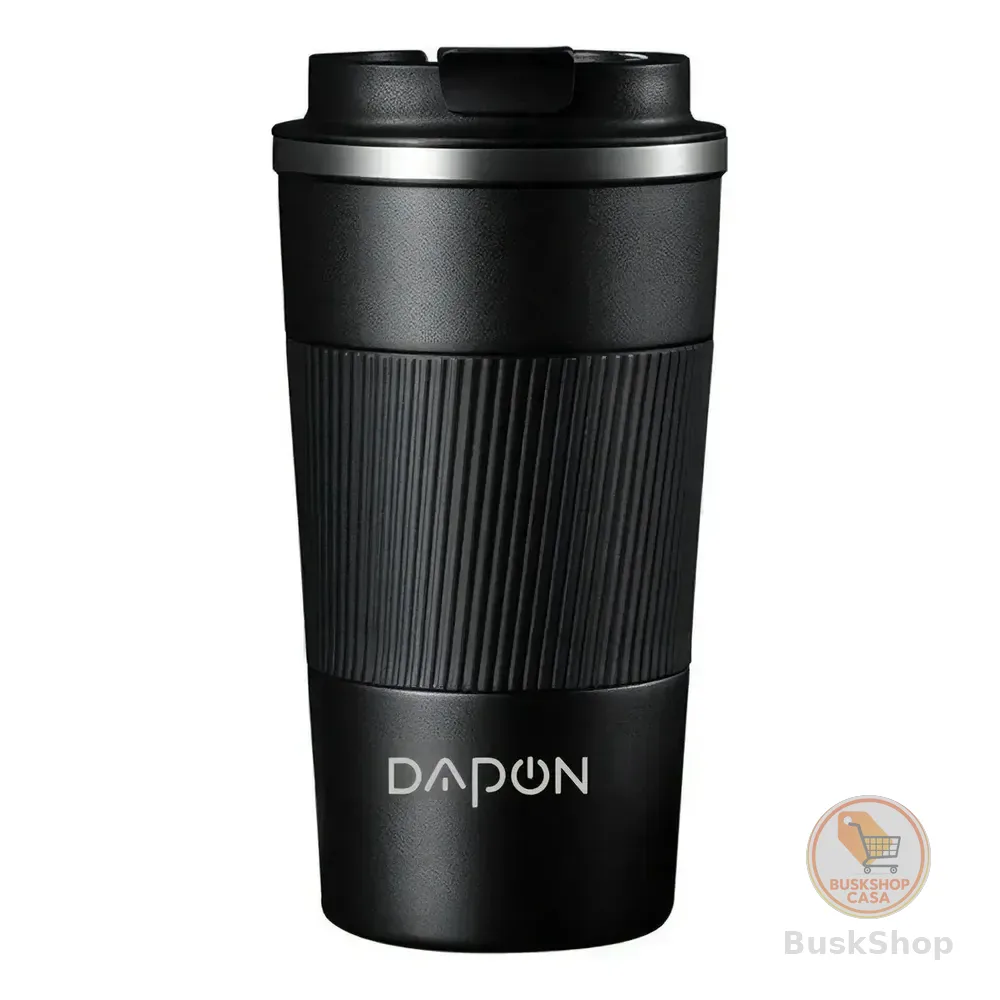 Copo Térmico Dapon 510ml Aço Inox Quente E Frio Cor Preto Logo