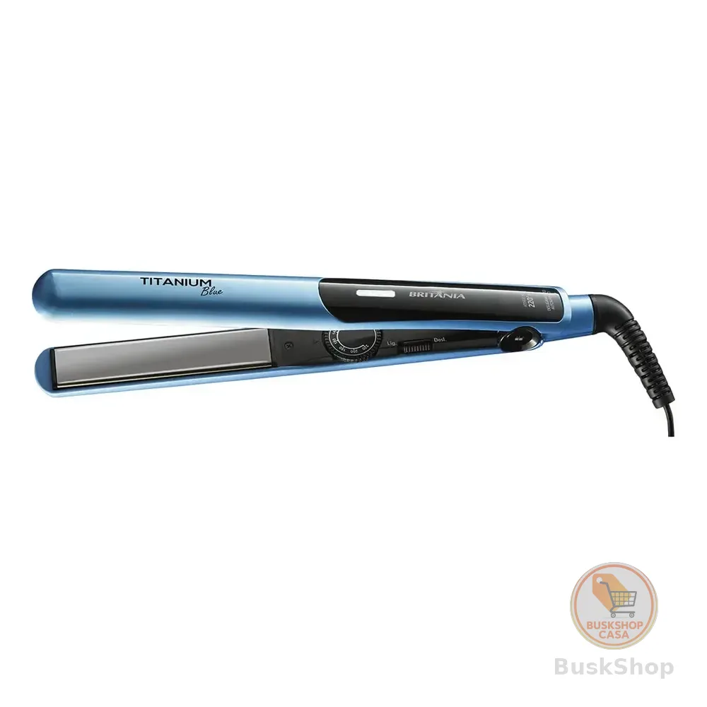 Prancha Britânia Titanium Blue Bivolt Azul 127/220v