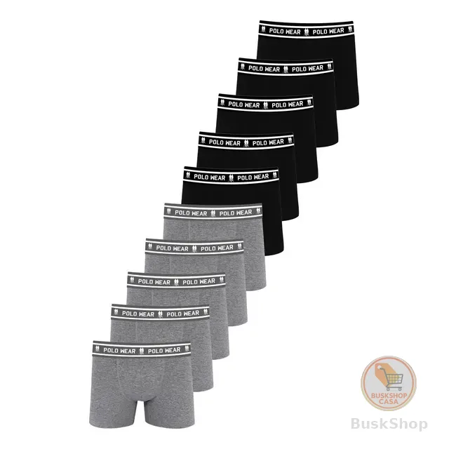 Kit 10 Cuecas Algodão Polo Wear Sortido