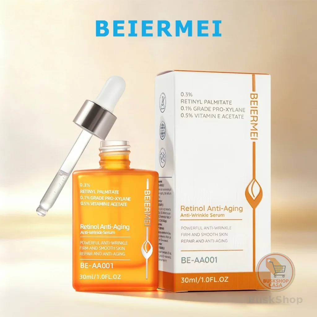 BEIERMEI Sérum 30ml Antirrugas com Retinol e Antienvelhecimento / 1.0 FL.OZ Antirrugas intenso Aperta e suaviza a pele