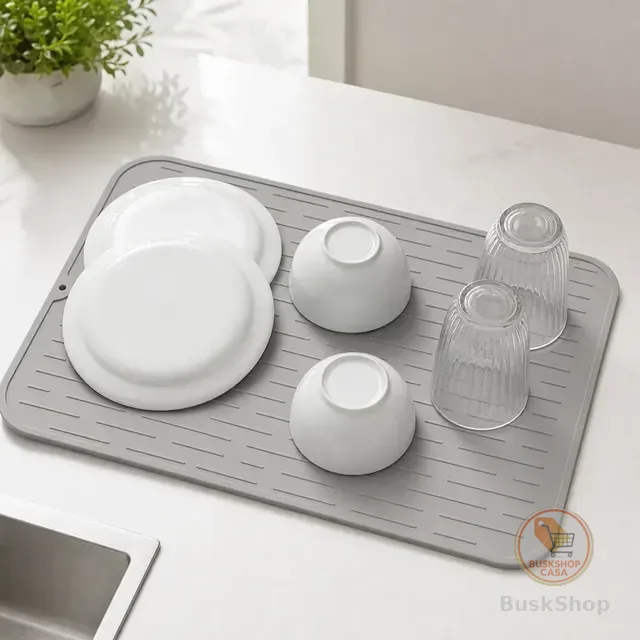 Tapete Escorredor De Louça Silicone Antiderrapante 40x30cm