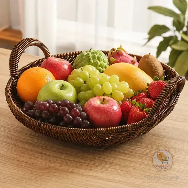 Fruteira Centro De Mesa Decorativa Rustica Para Servir Pães