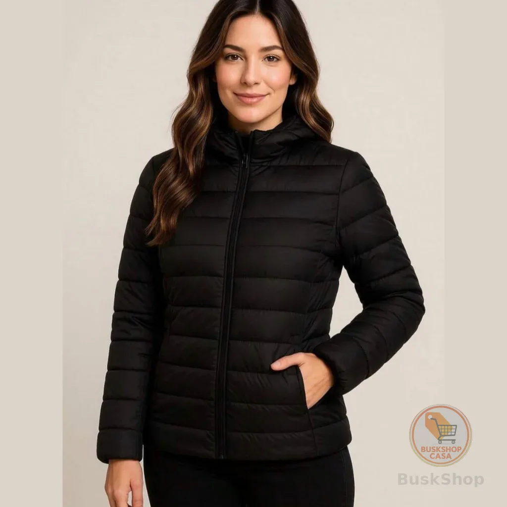 Bobojaco Jaqueta Puffer Feminina Moda Inverno Quentinha
