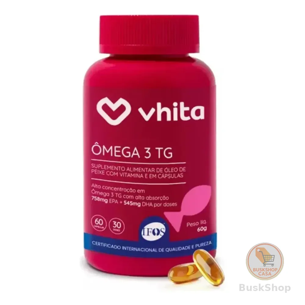 Ômega 3 1000mg Tg Selo Ifos Epa Dha Vhita 60 Cáps Sem Sabor