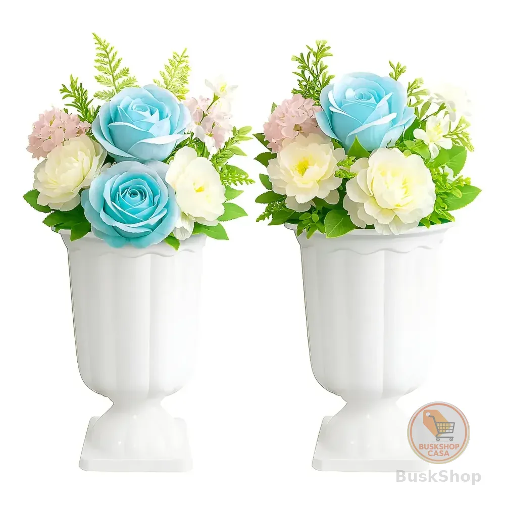 Vaso Romano Grego Taça Decorativa Para Festas E Flores 2un Vaso Grego Branco